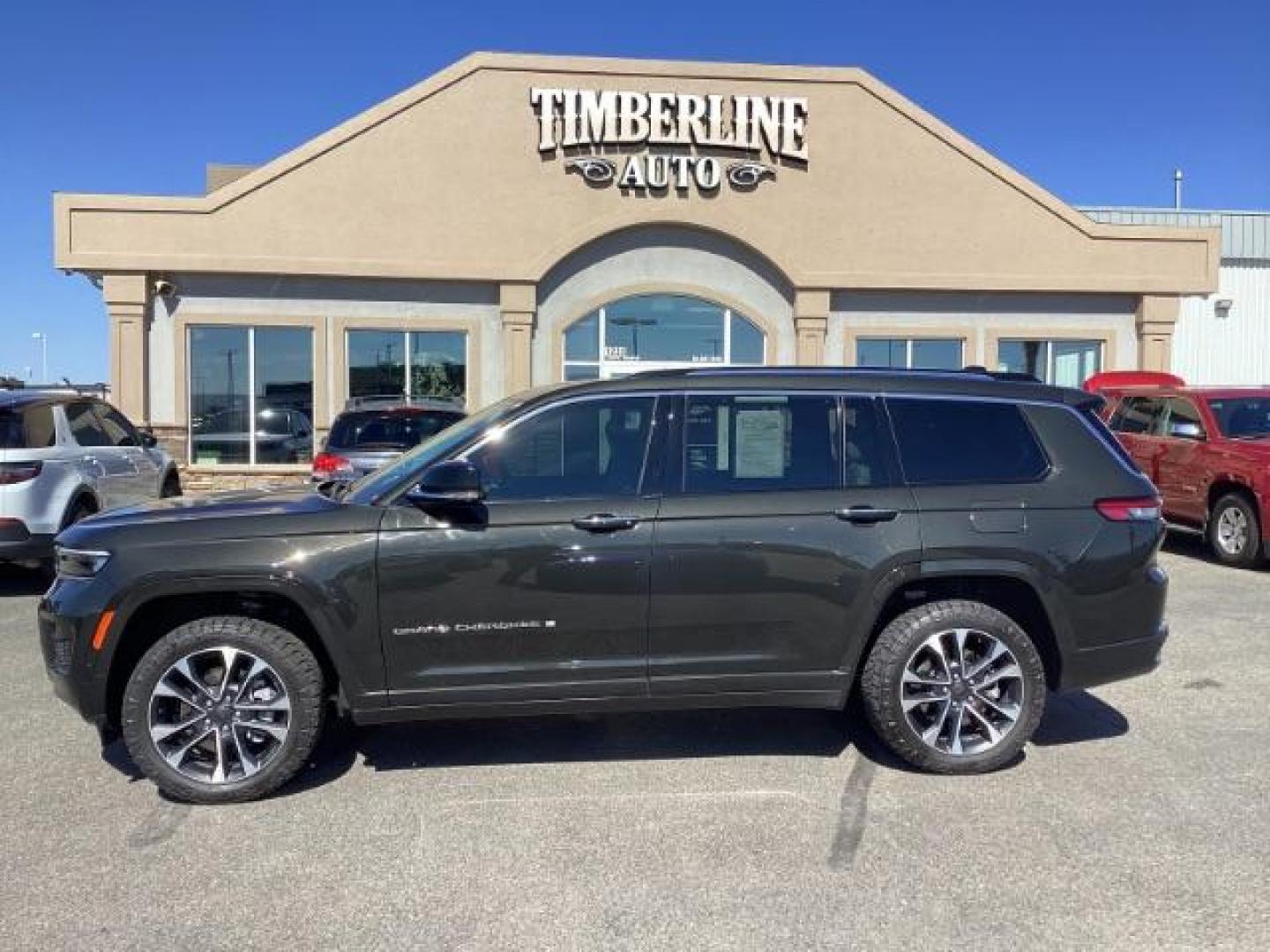 2023 Baltic Grey Metallic Clear Coat /Global Black/Steel Grey Jeep Grand Cherokee L Overland 4WD (1C4RJKDG5P8) with an 3.6L V6 DOHC 24V engine, 8-Speed Automatic transmission, located at 1235 N Woodruff Ave., Idaho Falls, 83401, (208) 523-1053, 43.507172, -112.000488 - Photo#1