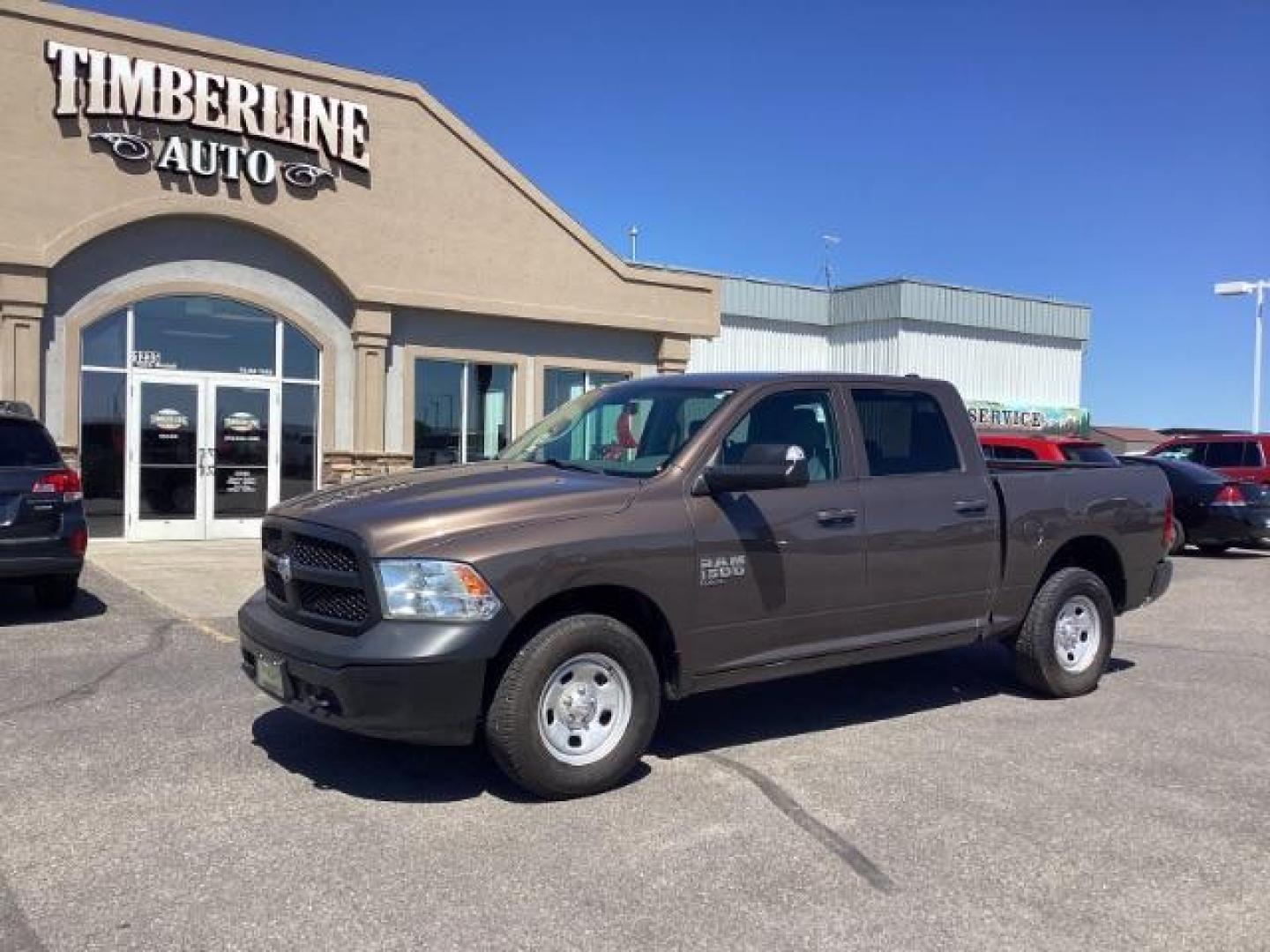 2019 BROWN /Black/Diesel Gray (Fleet), cloth RAM 1500 Classic Tradesman Crew Cab SWB 4WD (1C6RR7KG7KS) with an 3.6L V6 DOHC 24V FFV engine, 8-Speed Automatic transmission, located at 1235 N Woodruff Ave., Idaho Falls, 83401, (208) 523-1053, 43.507172, -112.000488 - Photo#0