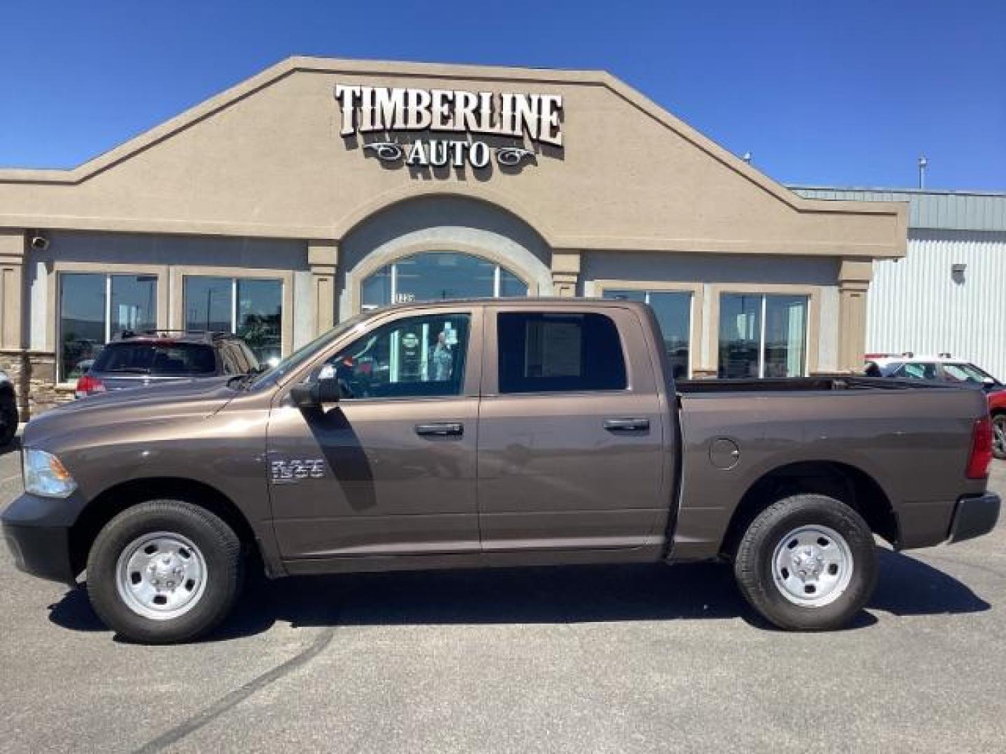 2019 BROWN /Black/Diesel Gray (Fleet), cloth RAM 1500 Classic Tradesman Crew Cab SWB 4WD (1C6RR7KG7KS) with an 3.6L V6 DOHC 24V FFV engine, 8-Speed Automatic transmission, located at 1235 N Woodruff Ave., Idaho Falls, 83401, (208) 523-1053, 43.507172, -112.000488 - Photo#1