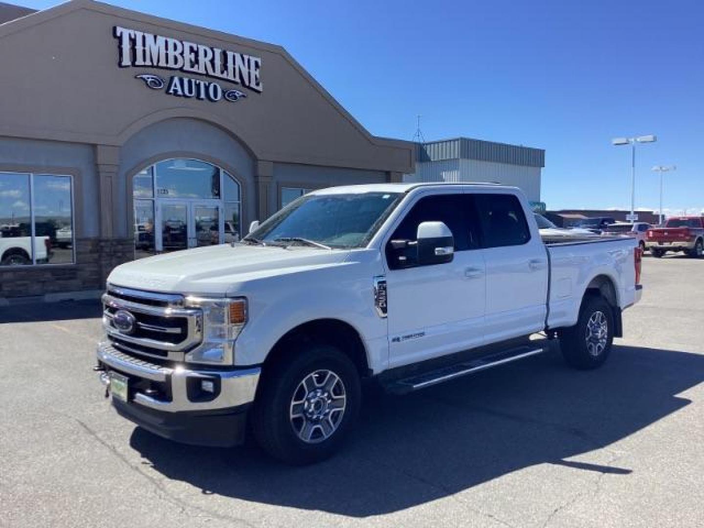 2020 WHITE /Black, leather Ford F-350 SD Lariat Crew Cab Long Bed 4WD (1FT8W3BT7LE) with an 6.7L V8 OHV 16V DIESEL engine, 6-Speed Automatic transmission, located at 1235 N Woodruff Ave., Idaho Falls, 83401, (208) 523-1053, 43.507172, -112.000488 - Photo#0