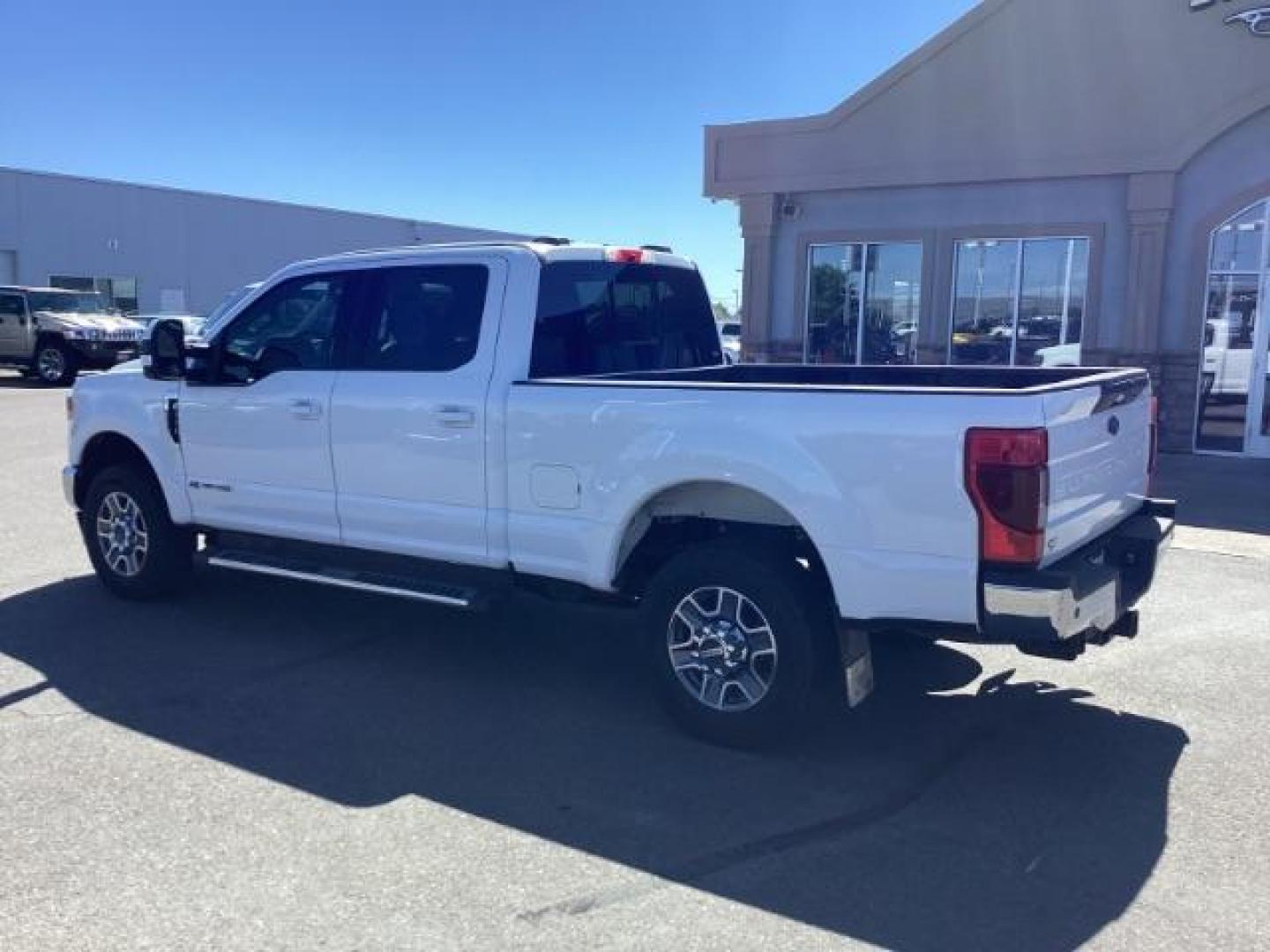 2020 WHITE /Black, leather Ford F-350 SD Lariat Crew Cab Long Bed 4WD (1FT8W3BT7LE) with an 6.7L V8 OHV 16V DIESEL engine, 6-Speed Automatic transmission, located at 1235 N Woodruff Ave., Idaho Falls, 83401, (208) 523-1053, 43.507172, -112.000488 - Photo#2