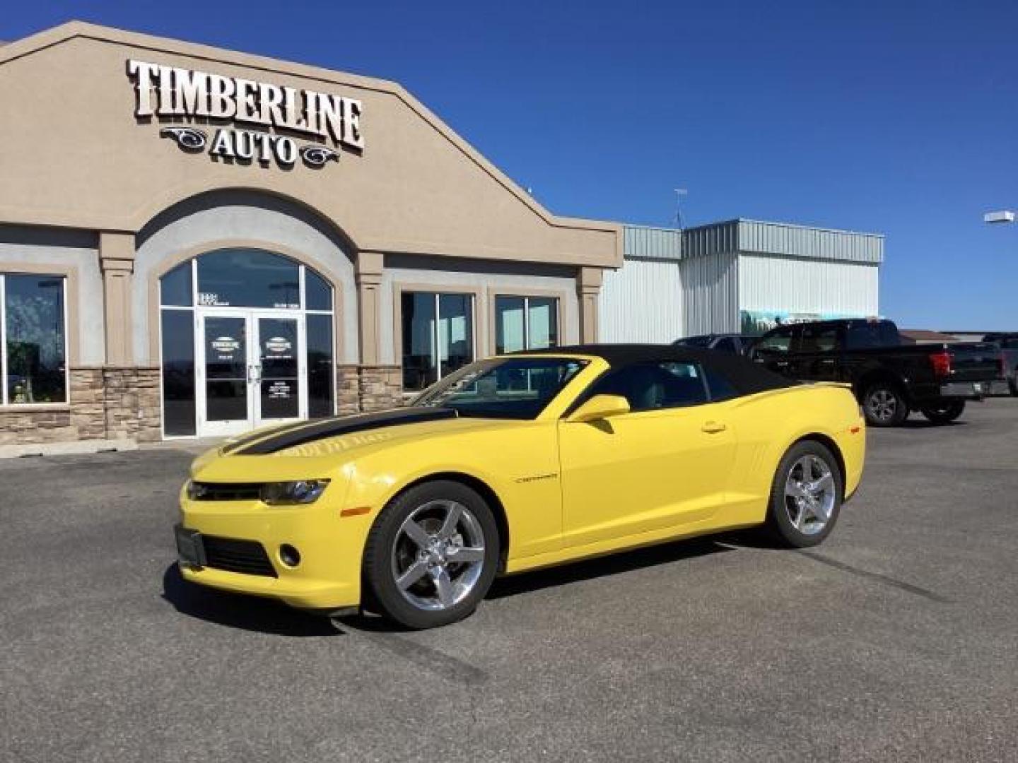 2014 YELLOW /Black Chevrolet Camaro Convertible 1LT (2G1FB3D38E9) with an 3.6L V6 DOHC 24V FFV engine, 6-Speed Automatic transmission, located at 1235 N Woodruff Ave., Idaho Falls, 83401, (208) 523-1053, 43.507172, -112.000488 - Photo#0